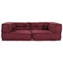 Voir la diapositive 2 : VIDAXL Pouf modulaire marron 140x70x36 tissu