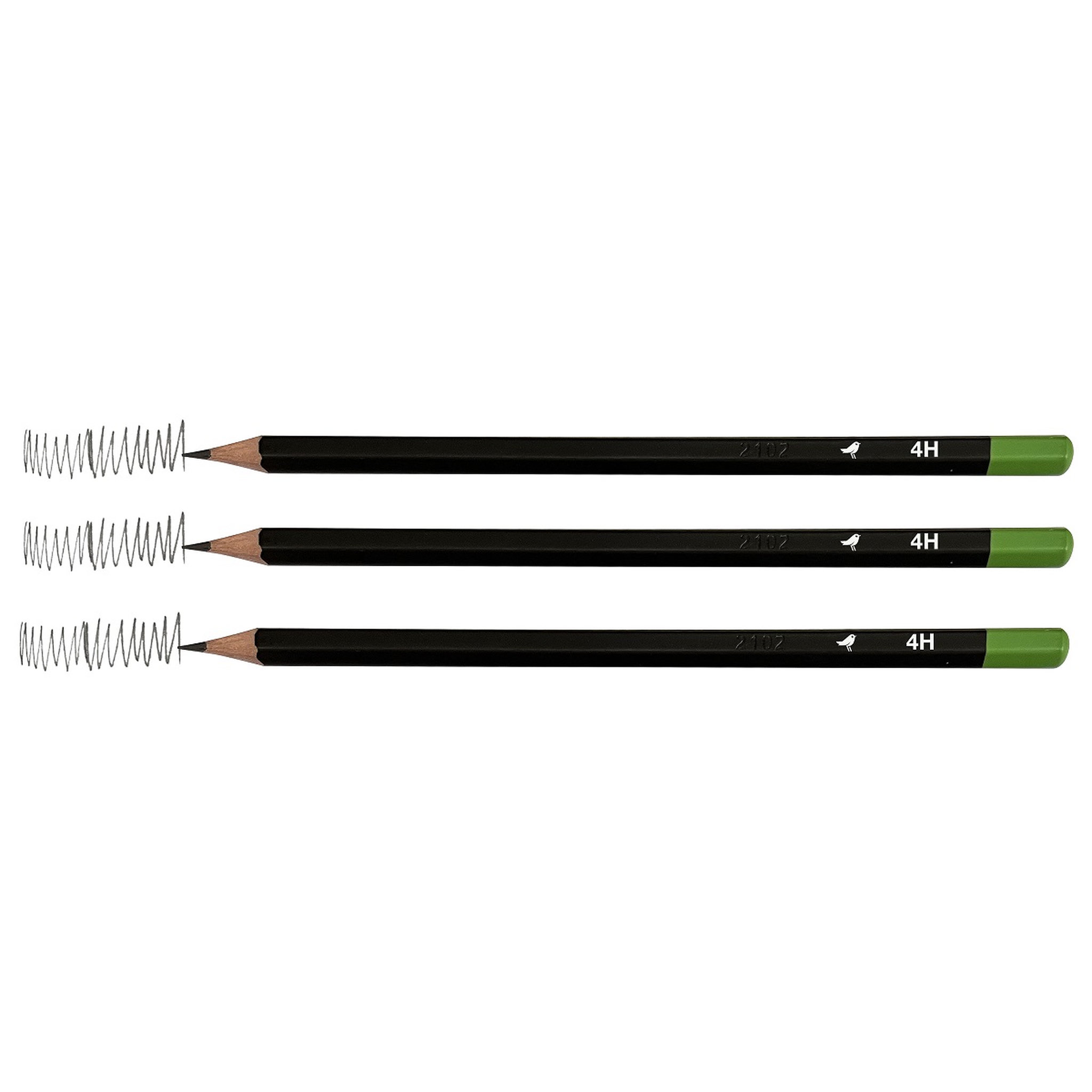Voir la diapositive 2 : AUCHAN  Lot de 3 crayons graphite 4H