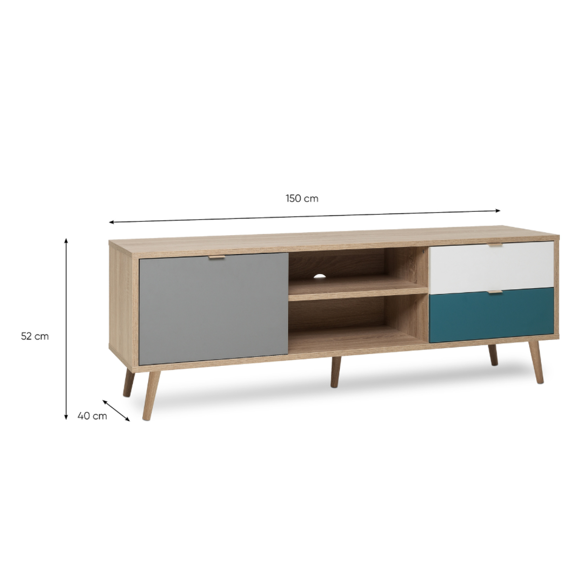 Voir la diapositive 6 : CONCEPT USINE Meuble tv scandinave 150cm perast