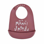 Paris Prix Bavoir Silicone Bébé  Forêt Magique  30cm Bois de Rose