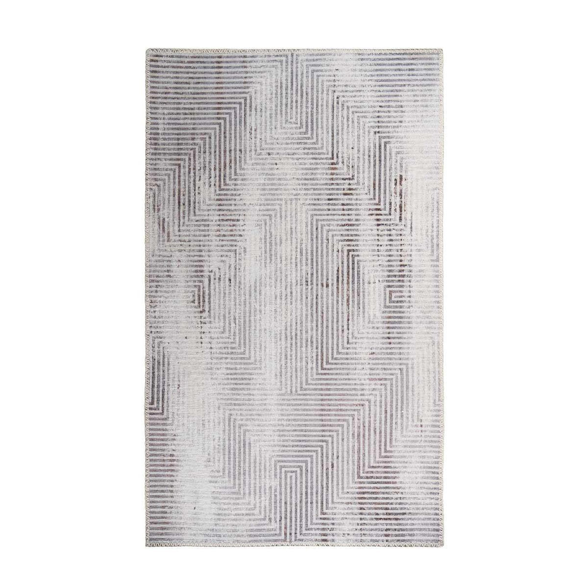 Paris Prix Tapis Tissé Imprimé à Poils Plats  Maya VI  Gris