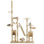 Voir la diapositive 2 : VIDAXL Arbre a chat avec griffoirs en sisal 230-250 cm Beige
