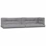 Voir la diapositive 2 : VIDAXL Coussins de palette 5 pcs gris tissu