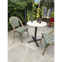 Voir la diapositive 3 : Paris Prix Ensemble Table de Jardin en Terrazzo & 2 Chaises  Bistro  60cm Vert