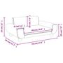 Voir la diapositive 6 : VIDAXL Canape pour enfants gris fonce 70x45x33 cm velours