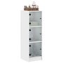 Voir la diapositive 4 : VIDAXL Buffet avec portes en verre blanc 35x37x109 cm