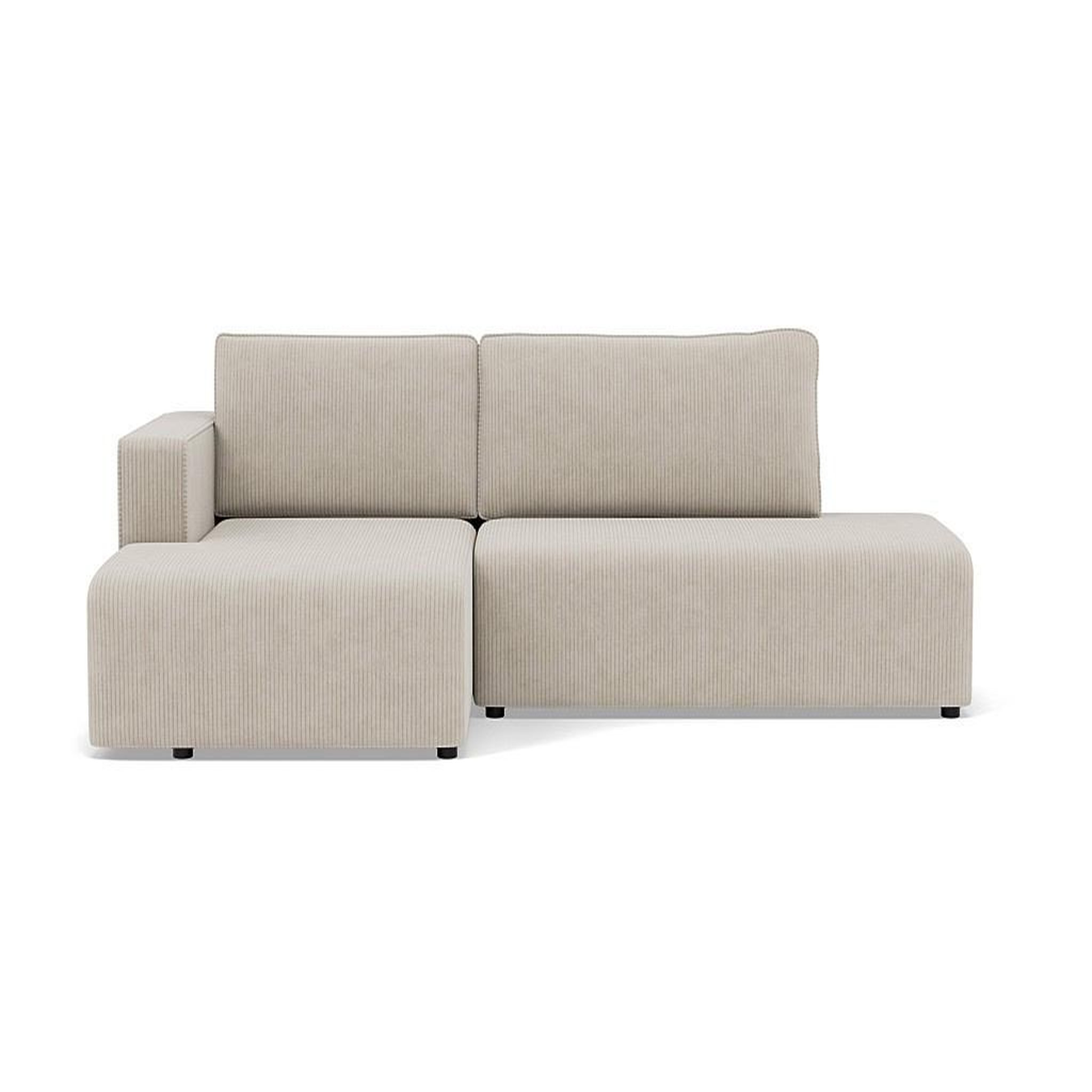 Voir la diapositive 1 : BEST MOBILIER Topaze - canapé d'angle gauche 4 places convertible avec coffre en velours côtelé