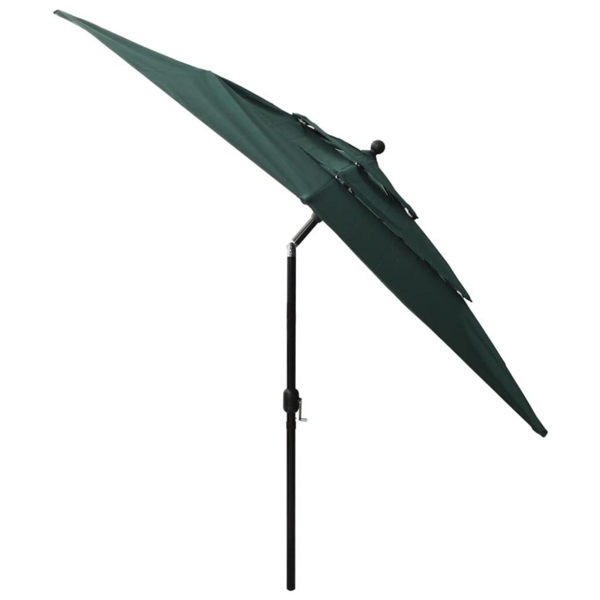 VIDAXL Parasol de jardin a 3 niveaux avec mat en aluminium vert