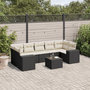 Voir la diapositive 1 : VIDAXL Salon de jardin 8 pcs avec coussins noir resine tressee