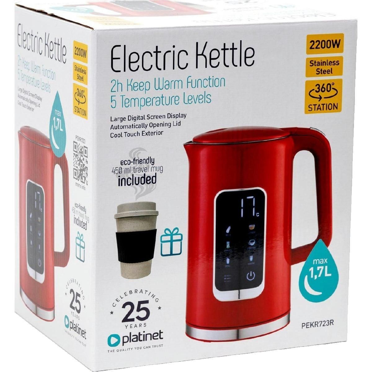 PLATINET Bouilloire Platinet numérique acier inoxydable