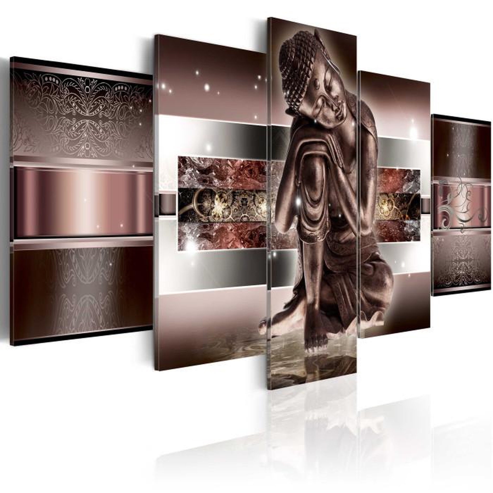 Paris Prix Tableau Imprimé  Sleeping Buddha in Reds. Coloris disponibles : Multicolore