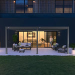 Chalet & jardin Pergola bioclimatique - Ombréa - adossée - 4x6M - Anthracite - Version 2 - 400x600x258 cm