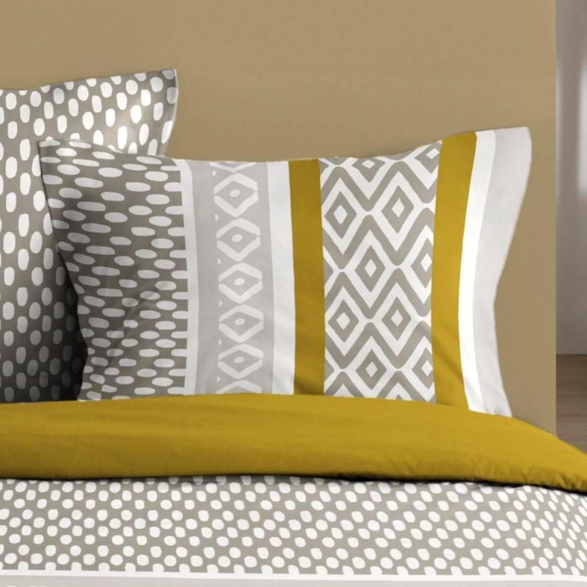 STOF Housse de couette 240x220 PIXUS + 2 taies coton 57 fils