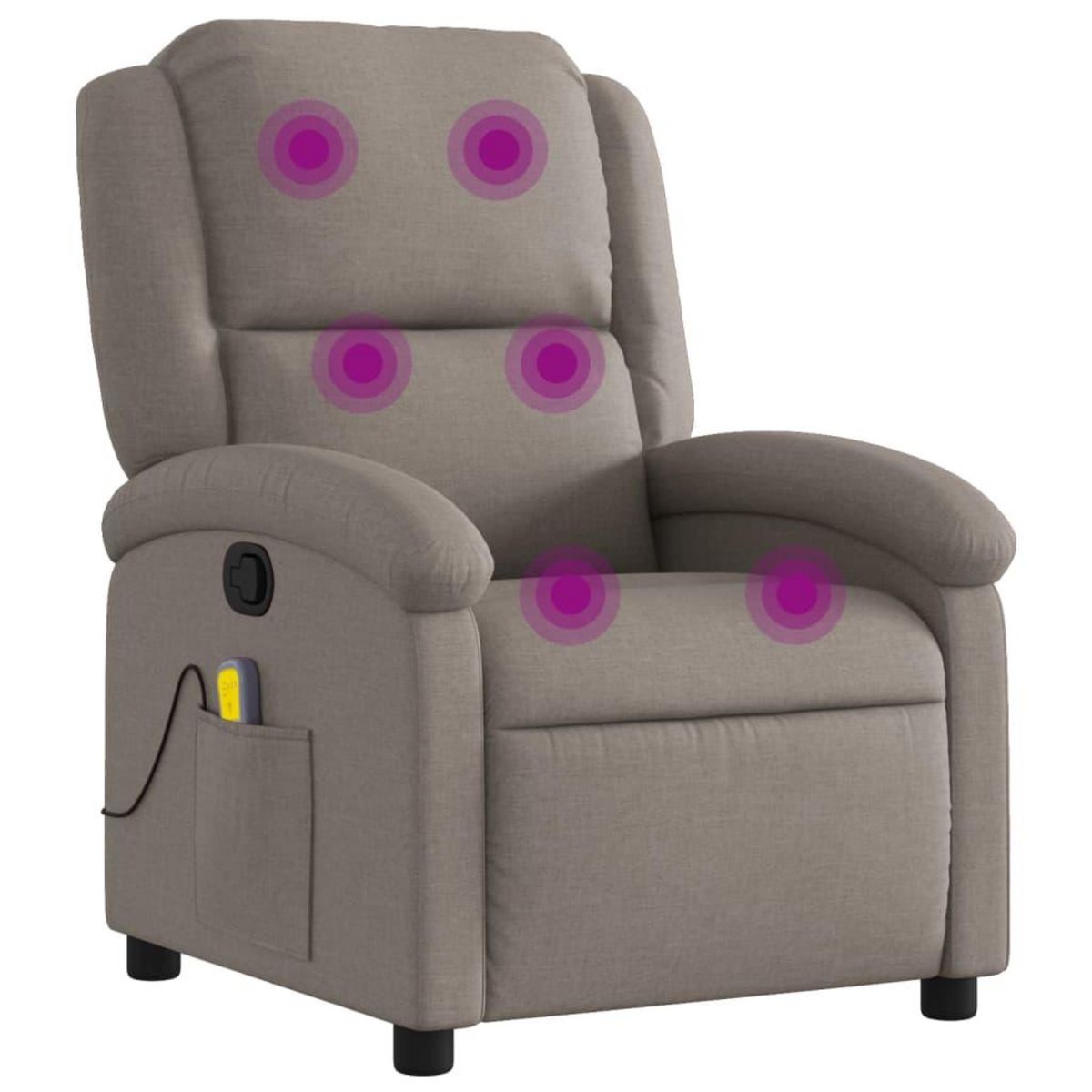 VIDAXL Fauteuil de massage inclinable Taupe Tissu
