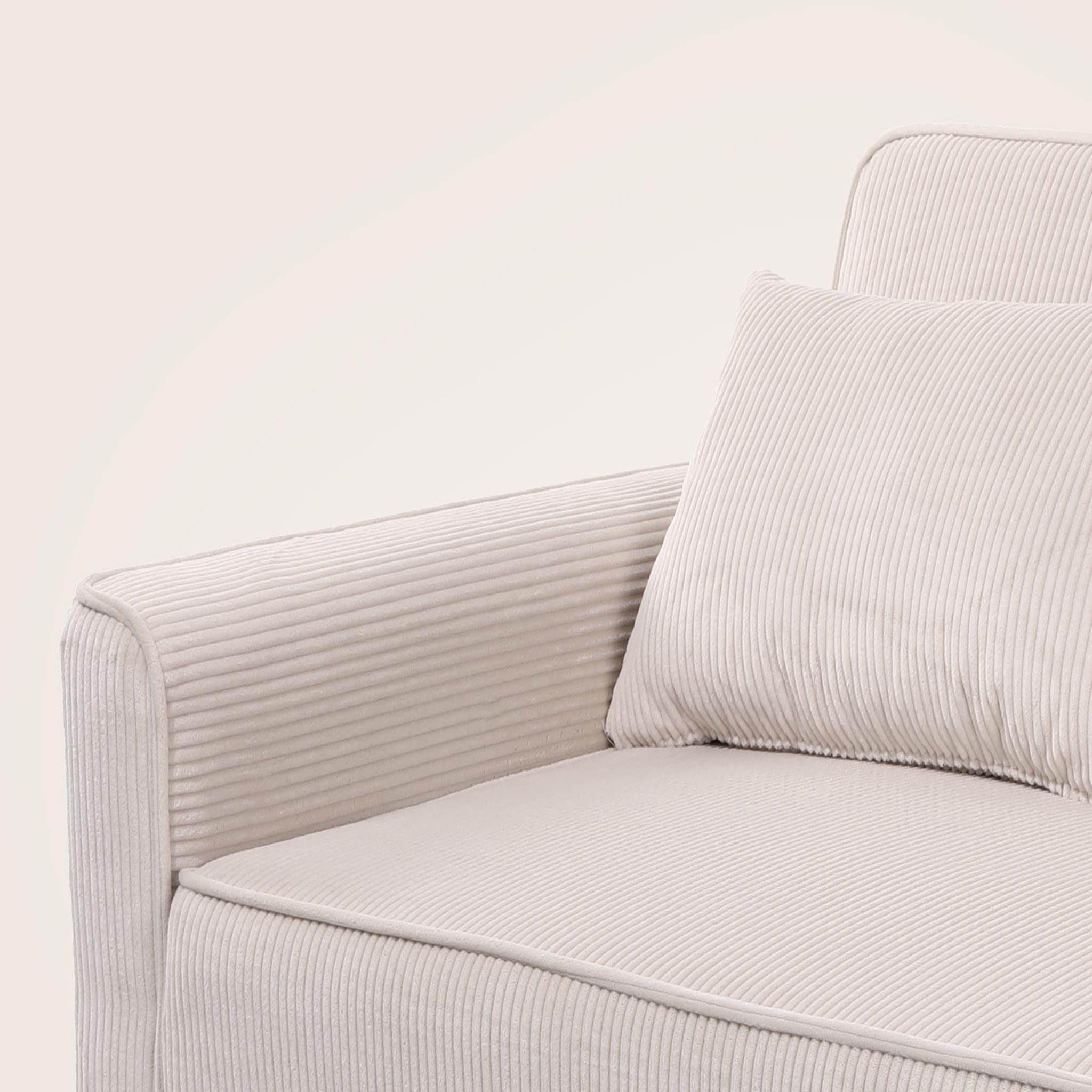 Voir la diapositive 6 : BEST MOBILIER Ernest - canapé droit 2 places convertible en velours côtelé