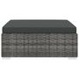 Voir la diapositive 3 : VIDAXL Repose-pied sectionnel 1 pc avec coussin Resine tressee Gris