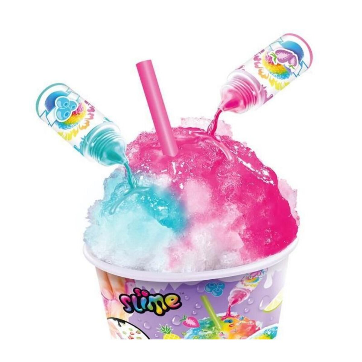 Canal Toys Canal Toys - SO SLIME DIY - Slime Ice Mega Cup - Avec 2 colorants parfumés, 1 cuillere et des décorations - SSC 300