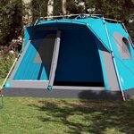 VIDAXL Tente familiale cabine 7 personnes bleu degagement rapide