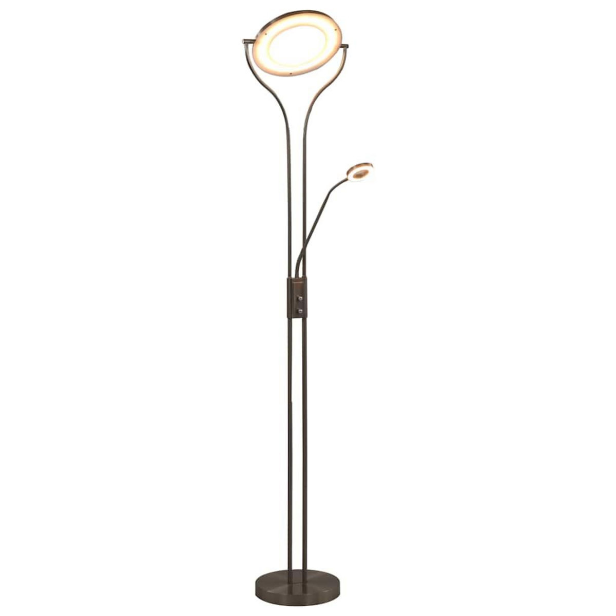VIDAXL Lampadaire 18 W argente 180 cm variable