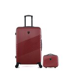 GENTLEMAN FARMER Lot de 2 - Valise grand format et vanity PETER. Coloris disponibles : Beige, Noir, Vert, Gris, Rouge, Bleu
