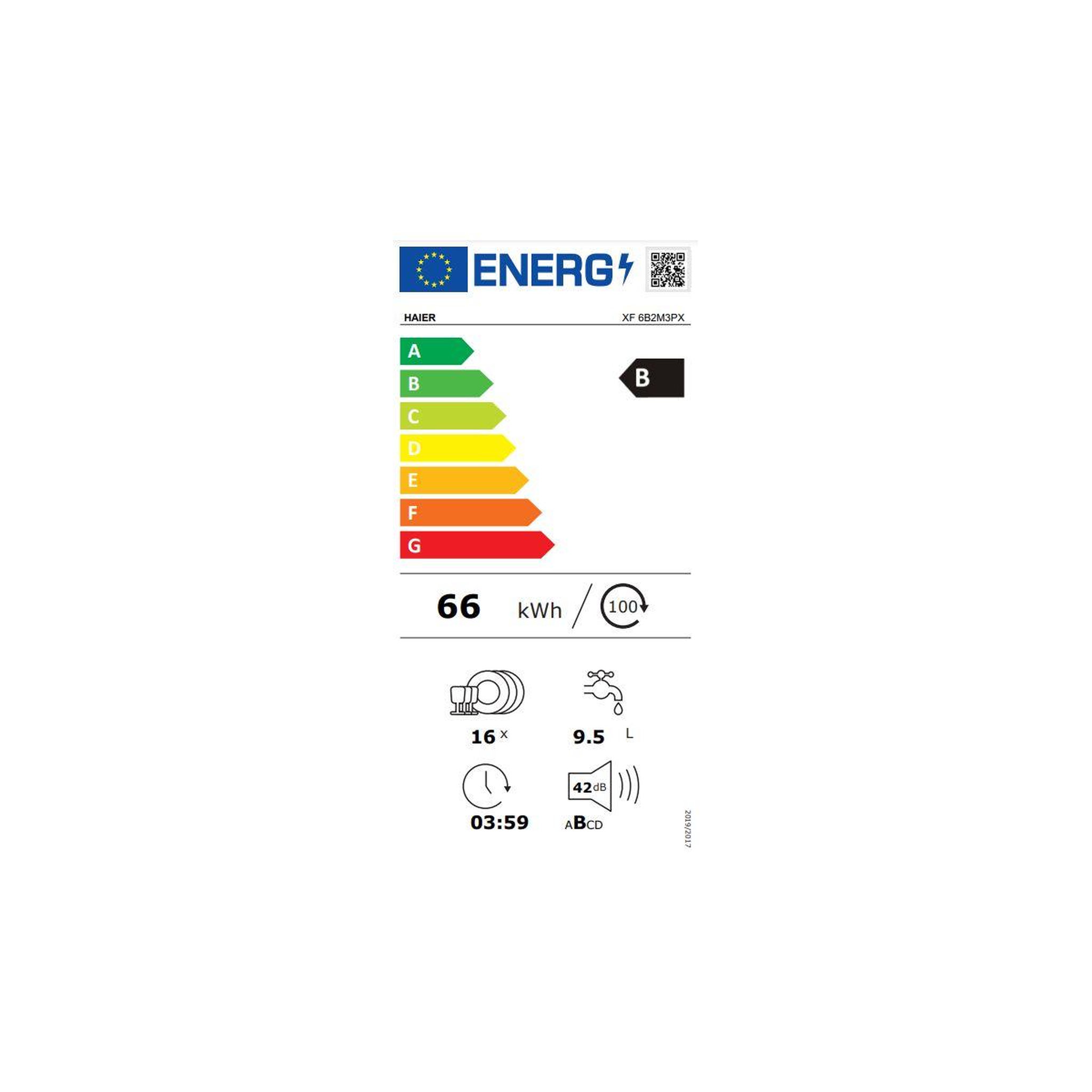 Voir la diapositive 6 : HAIER Lave vaisselle 60 cm XF 6B2M3PX