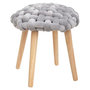Voir la diapositive 1 : ATMOSPHERA Tabouret tricot velours D39XH42,5CM Cosy
