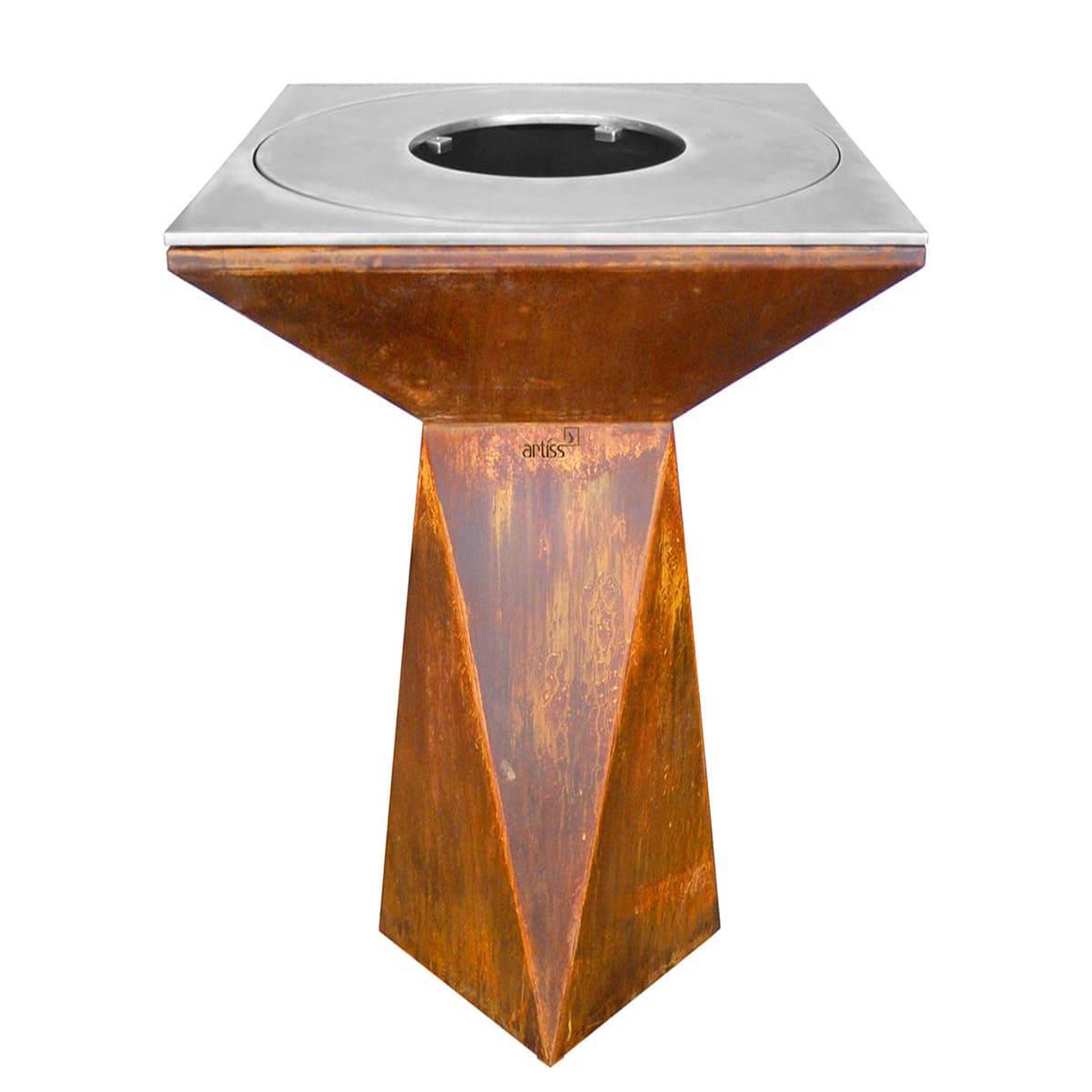 ARTISS DESIGN Brasero g1 corten plaque acier carbone - artiss