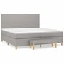 Voir la diapositive 2 : VIDAXL Sommier a lattes de lit avec matelas Gris clair 200x200cm Tissu