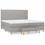 Voir la diapositive 2 : VIDAXL Sommier a lattes de lit avec matelas Gris clair 200x200cm Tissu