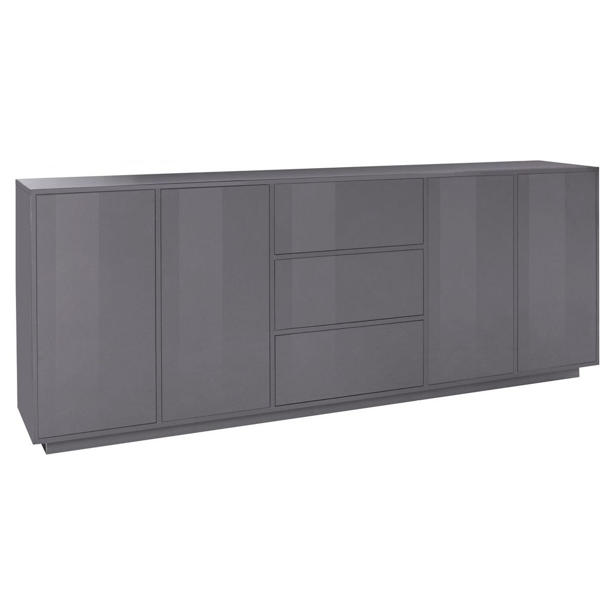 Buffet moderne 4 portes 3 tiroirs 220 cm LUCERA