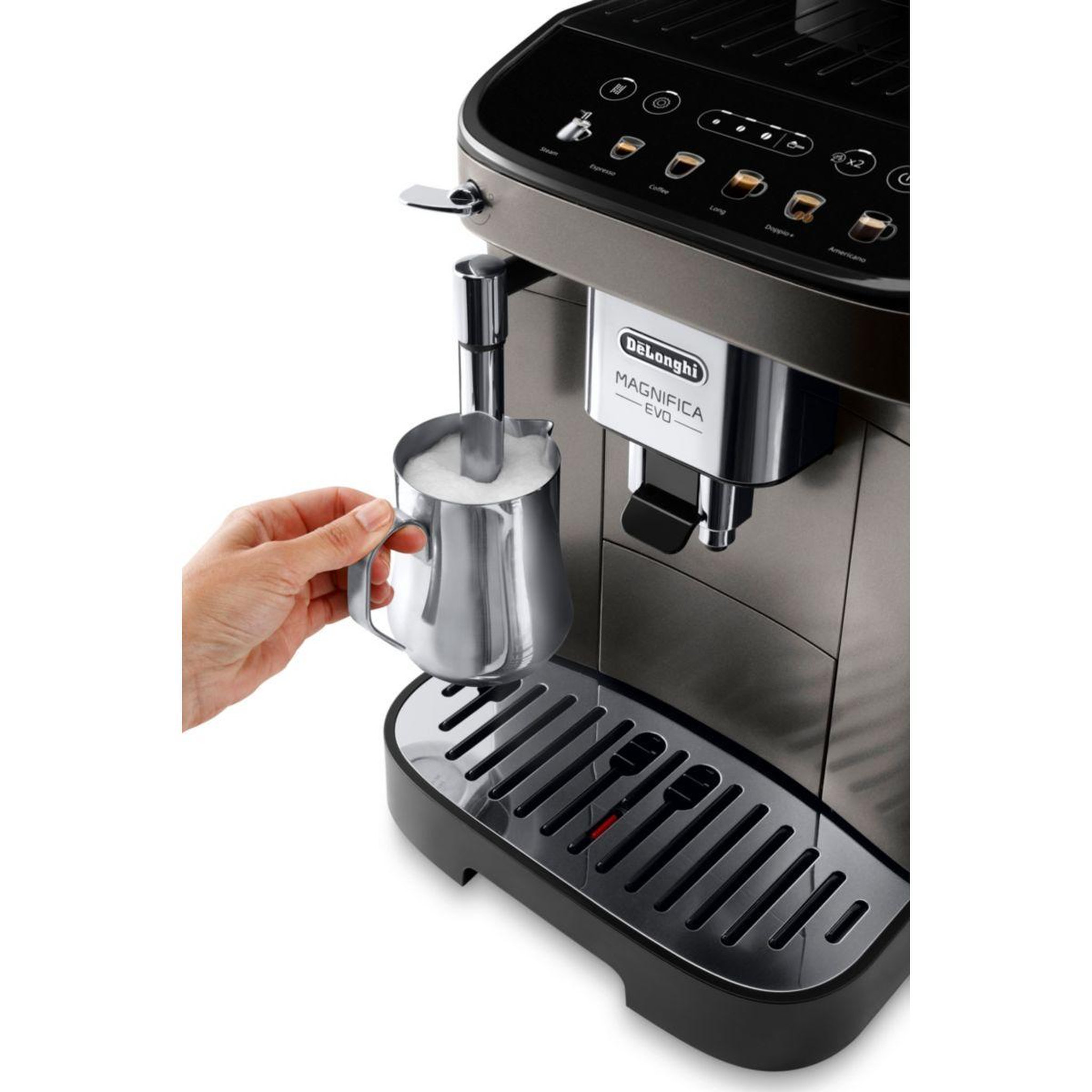 Voir la diapositive 3 : DELONGHI Expresso broyeur magnifica evo feb2942.tb titanium