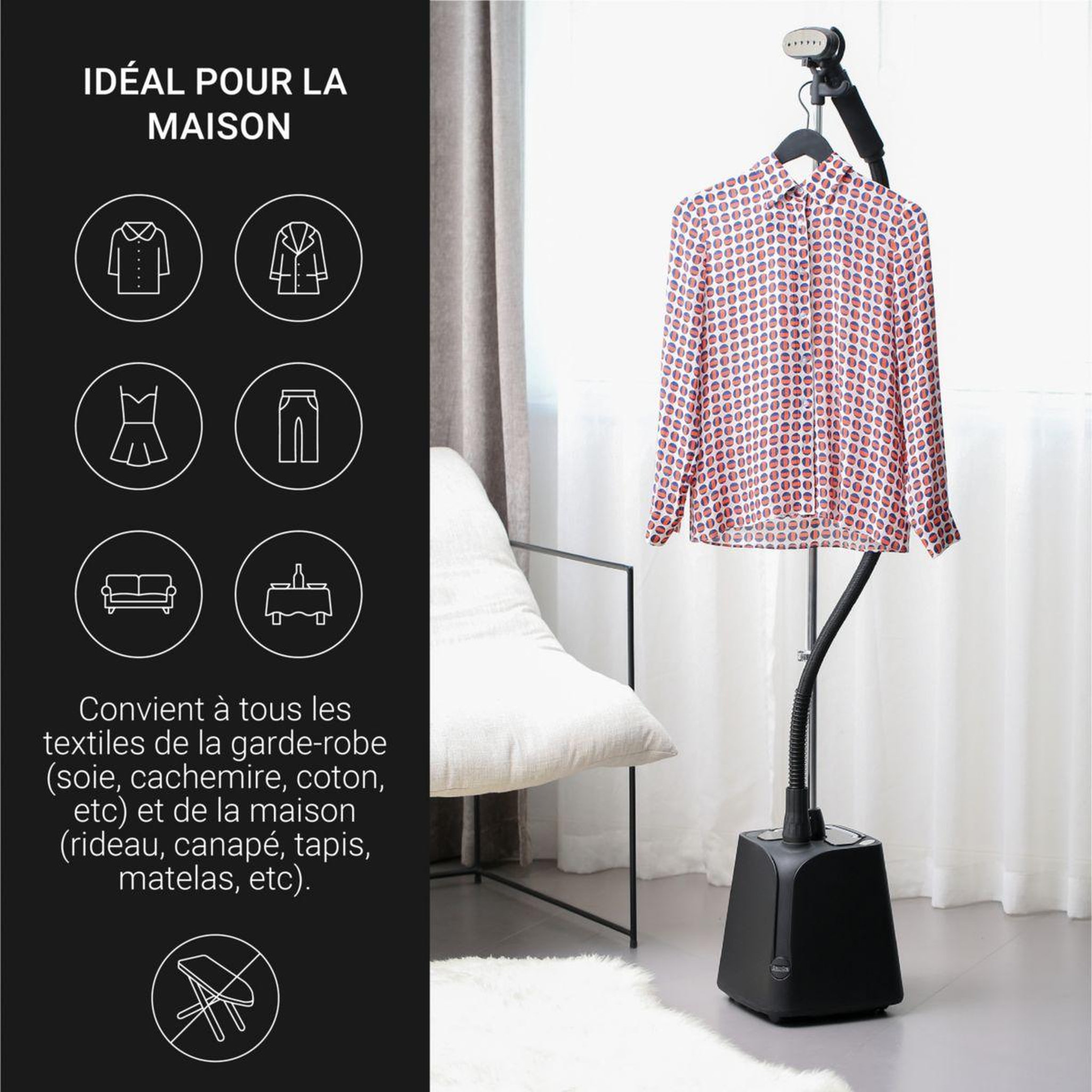 Voir la diapositive 3 : Steamone Défroisseur vapeur TH40B Thomas