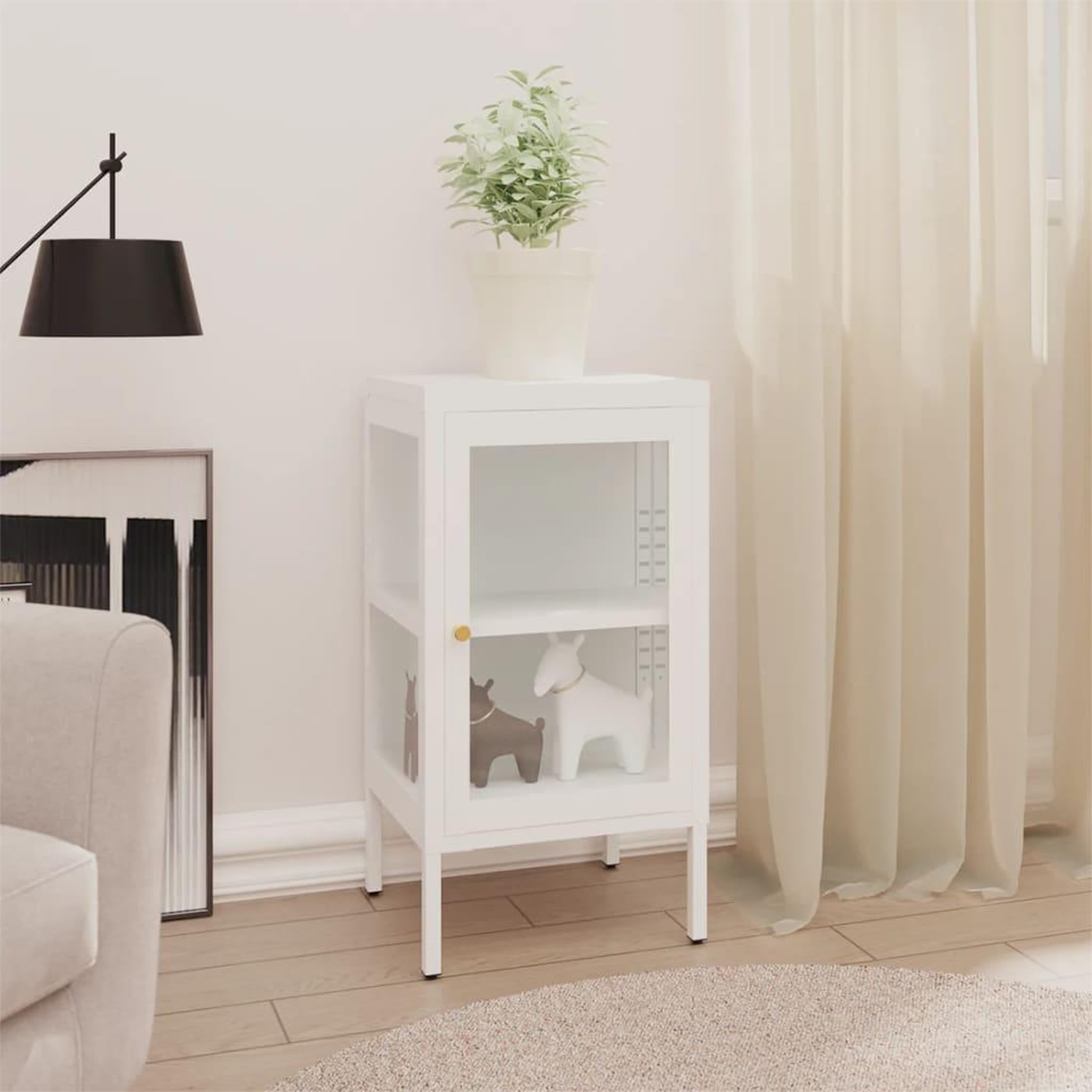 Voir la diapositive 1 : VIDAXL Buffet 38x35x70 cm Metal et verre