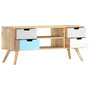 Voir la diapositive 2 : VIDAXL Meuble TV 110x35x48 cm Bois de manguier massif