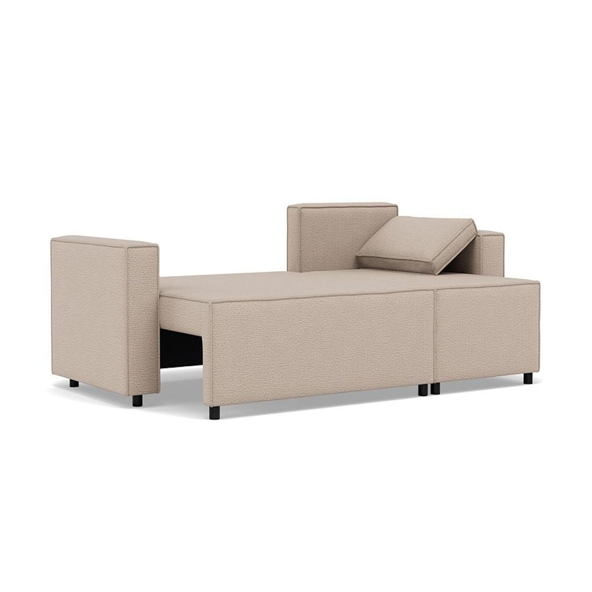 BEST MOBILIER Jonas - canapé d'angle réversible 4 places convertible avec coffre en tissu texturé