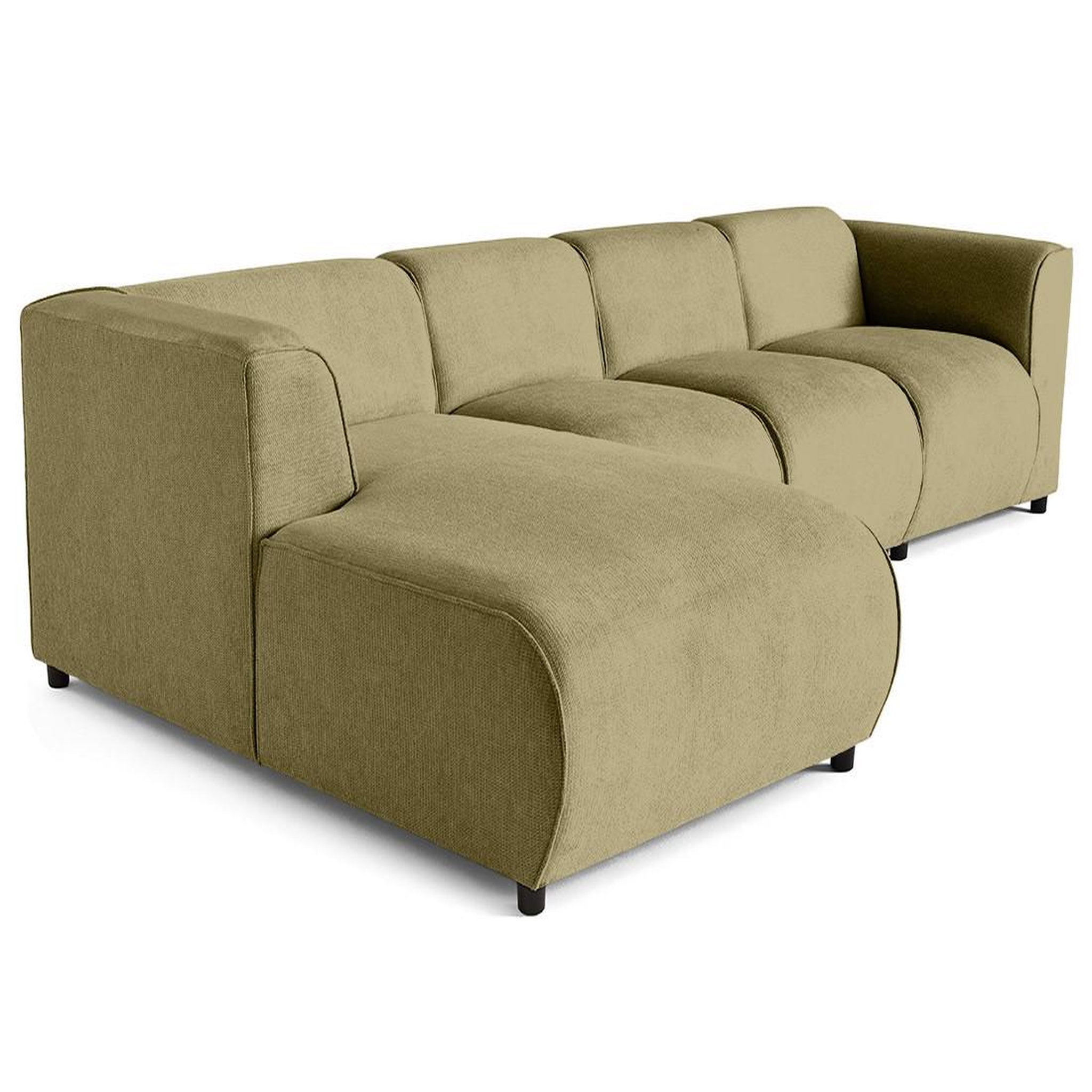 Voir la diapositive 2 : LISA DESIGN Suaro - canapé modulable d'angle gauche 5 places en tissu texturé