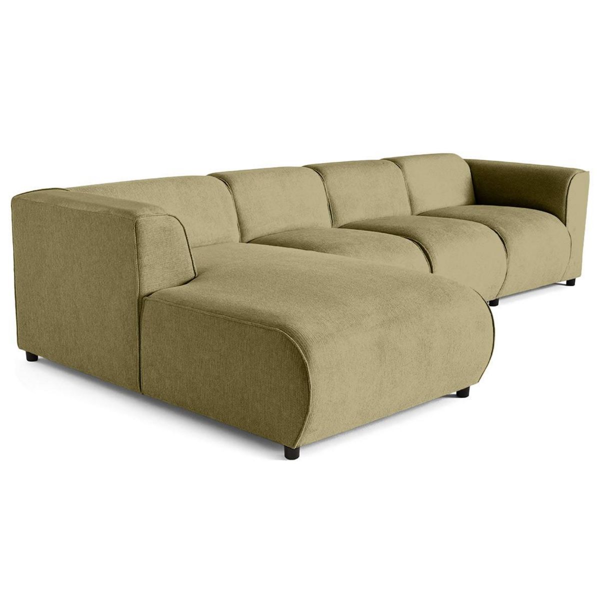 LISA DESIGN Suaro - canapé modulable d'angle gauche 5 places en tissu texturé