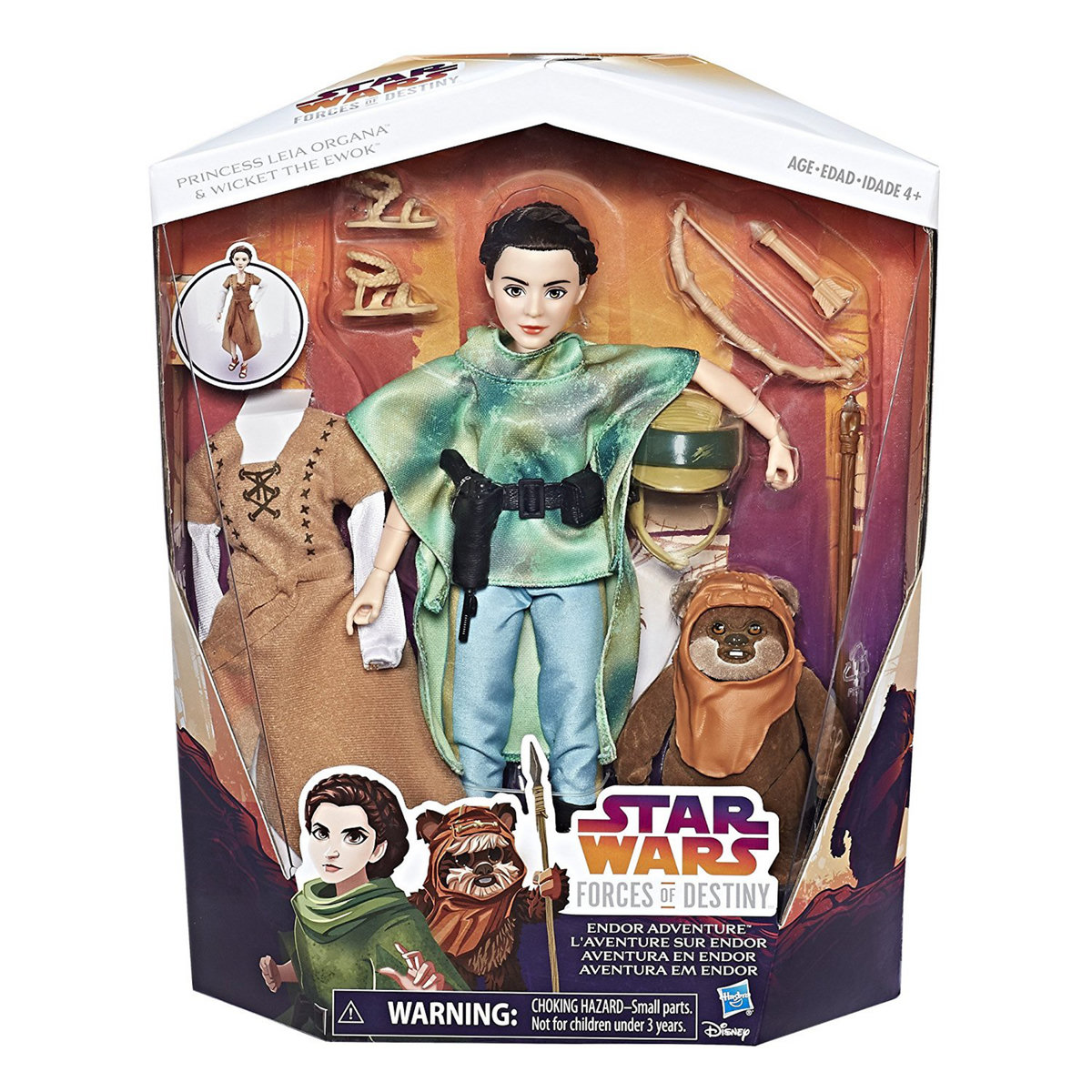 HASBRO Poupée Leia Aventurière et Peluche Ewok - Star Wars Destiny