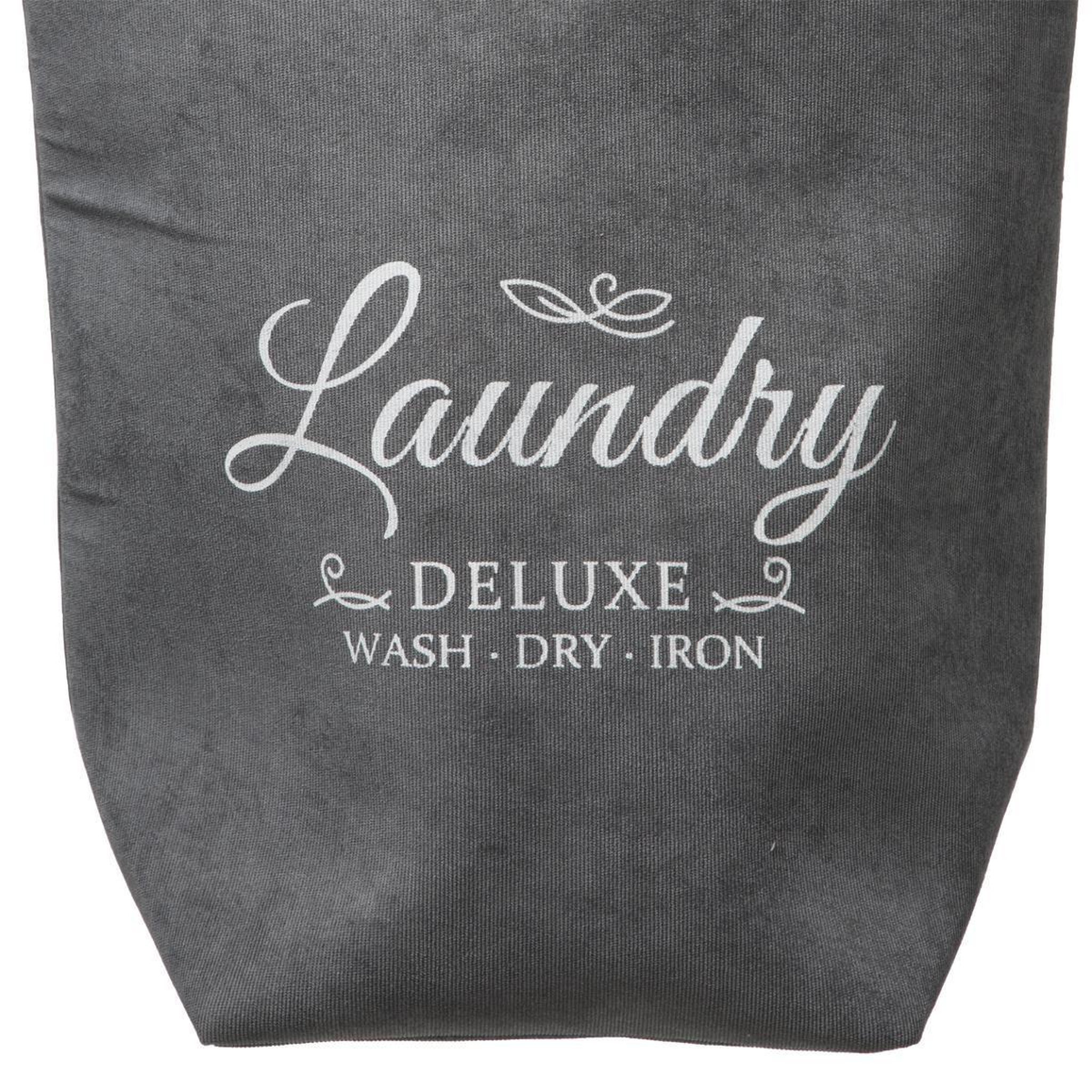Voir la diapositive 2 : FIVE Panier à linge en velours  trio  60cm gris