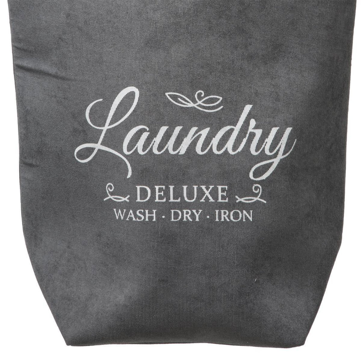 FIVE Panier à Linge en Velours  Trio  60cm Gris