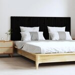 VIDAXL Tete de lit murale Noir 166x3x60 cm Bois massif de pin