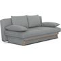 Voir la diapositive 4 : MARKET24 Banquette convertible - 3 places - NAOTO - Tissu gris clair - Coffre de rangement - 202 x 98 x 98 cm
