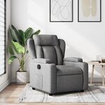 VIDAXL Fauteuil inclinable Gris fonce Tissu