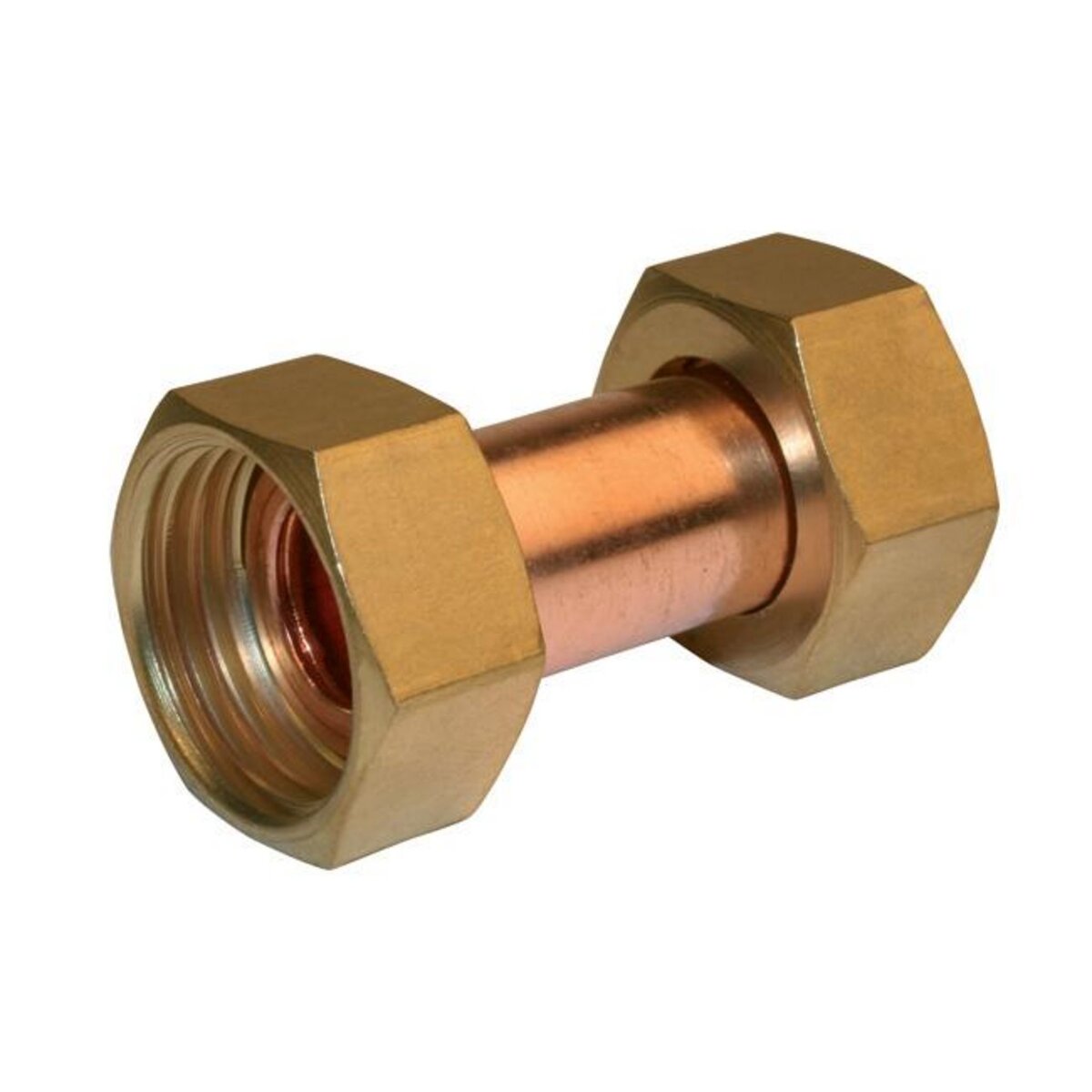 CENTRALE BRICO Raccord droit 2 écrous prisonniers à visser F12x17 - 12x17 pour tube cuivre