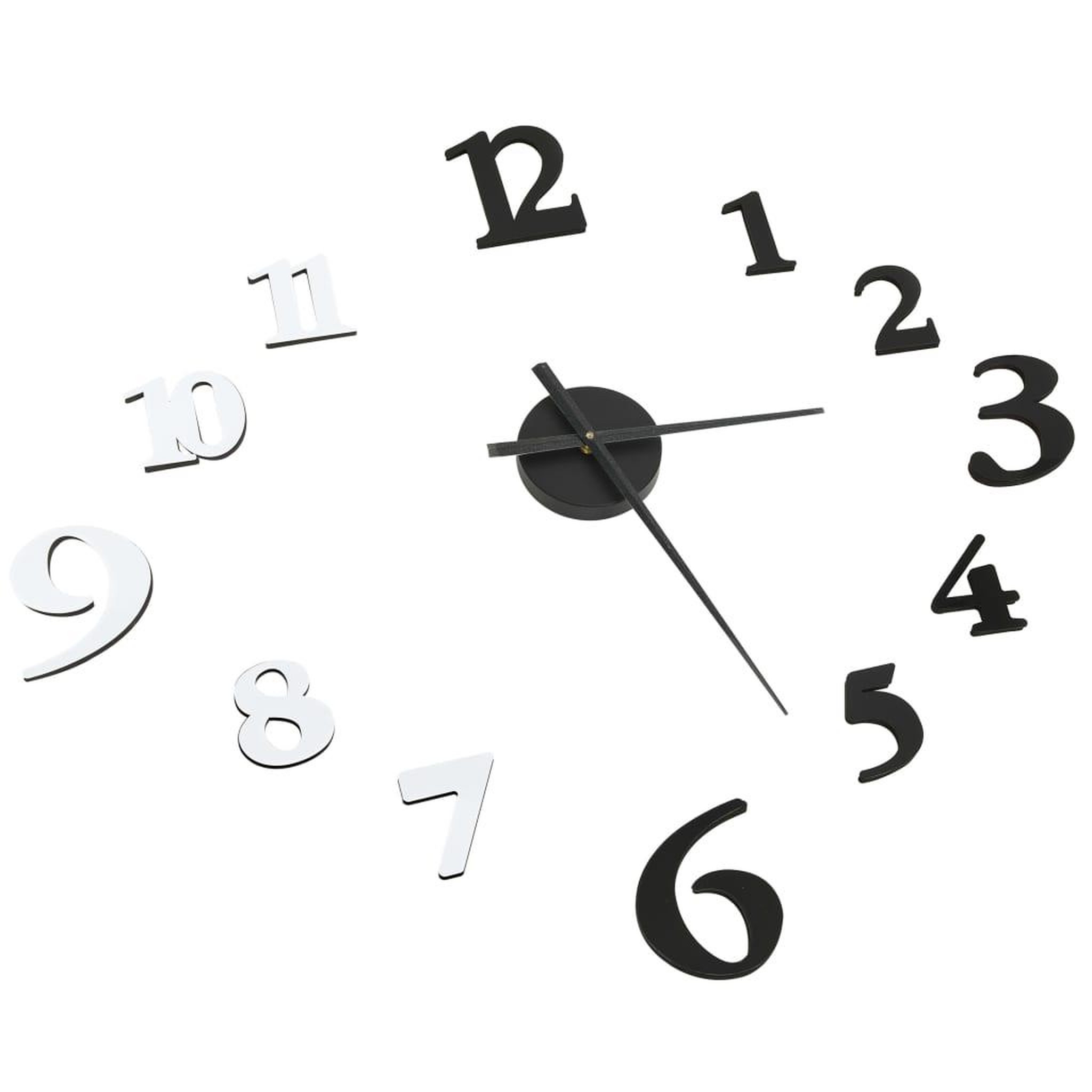 Voir la diapositive 3 : VIDAXL Horloge murale 3D Design moderne Noir et blanc 100 cm XXL