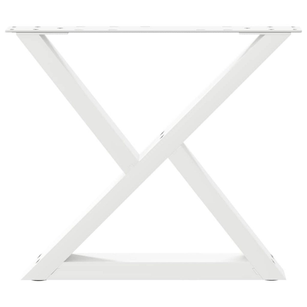 VIDAXL Pieds de table basse 2 pcs blanc 60x(42-43,3) cm acier