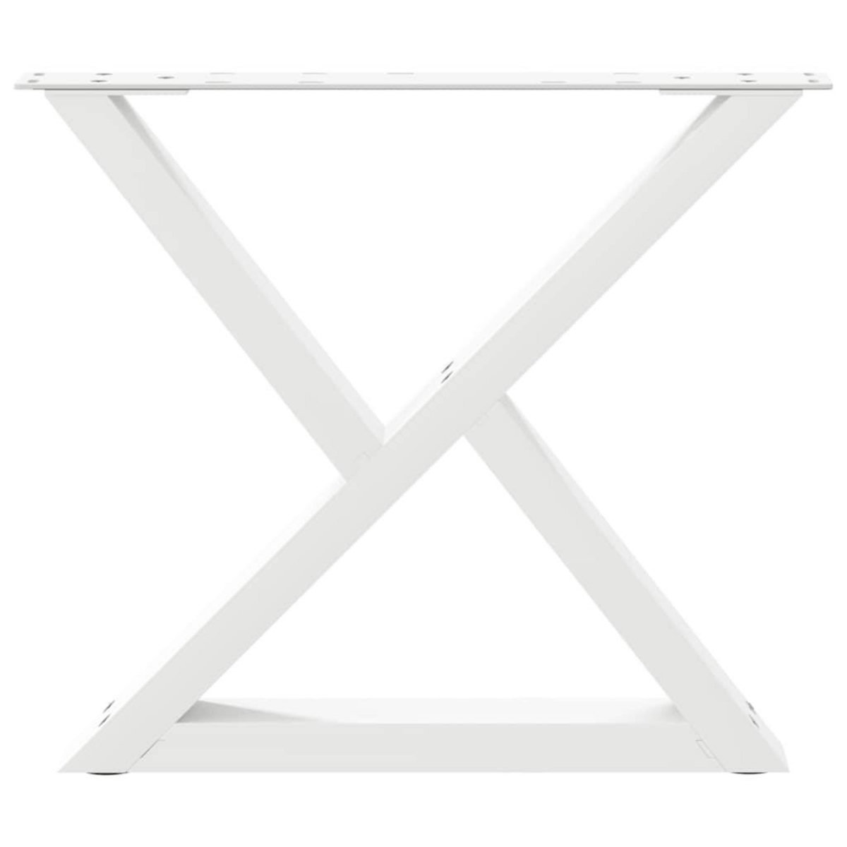 VIDAXL Pieds de table basse 2 pcs blanc 60x(42-43,3) cm acier