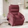 Voir la diapositive 1 : VIDAXL Fauteuil inclinable de massage Rouge bordeaux Tissu