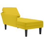 Voir la diapositive 1 : VIDAXL Fauteuil long avec coussin et accoudoir droit jaune velours