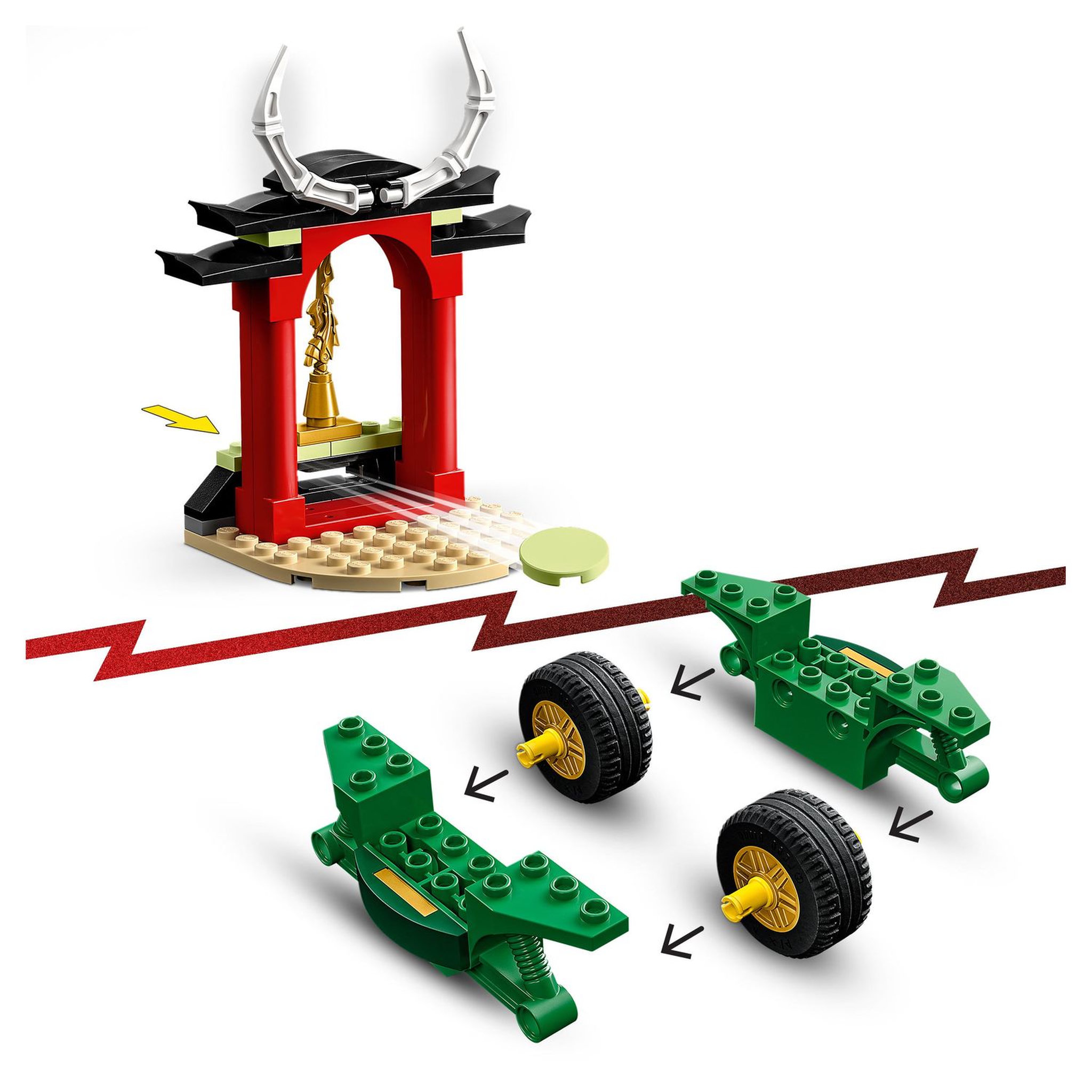 Voir la diapositive 5 : LEGO Ninjago 71788 La Moto Ninja de Lloyd, Jouet pour Enfants Dès 4 Ans, Jeu Éducatif, 2 Minifigurines